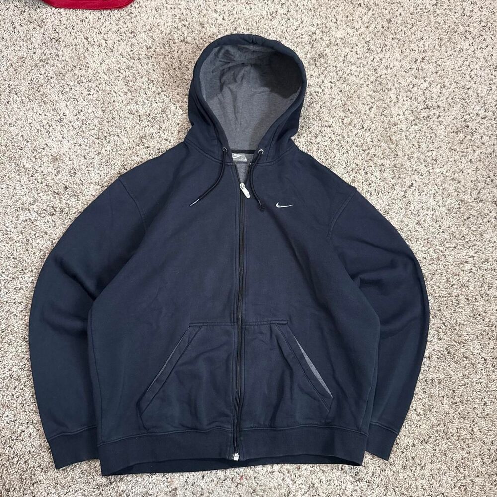 Nike Men's Black and Navy Hoodie